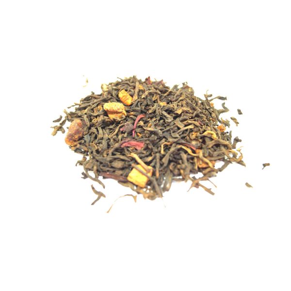 Breakfast Berry Pu-erh Tea Cultured and Fermented with Strawberry and Hazelnut and Low Caffeine