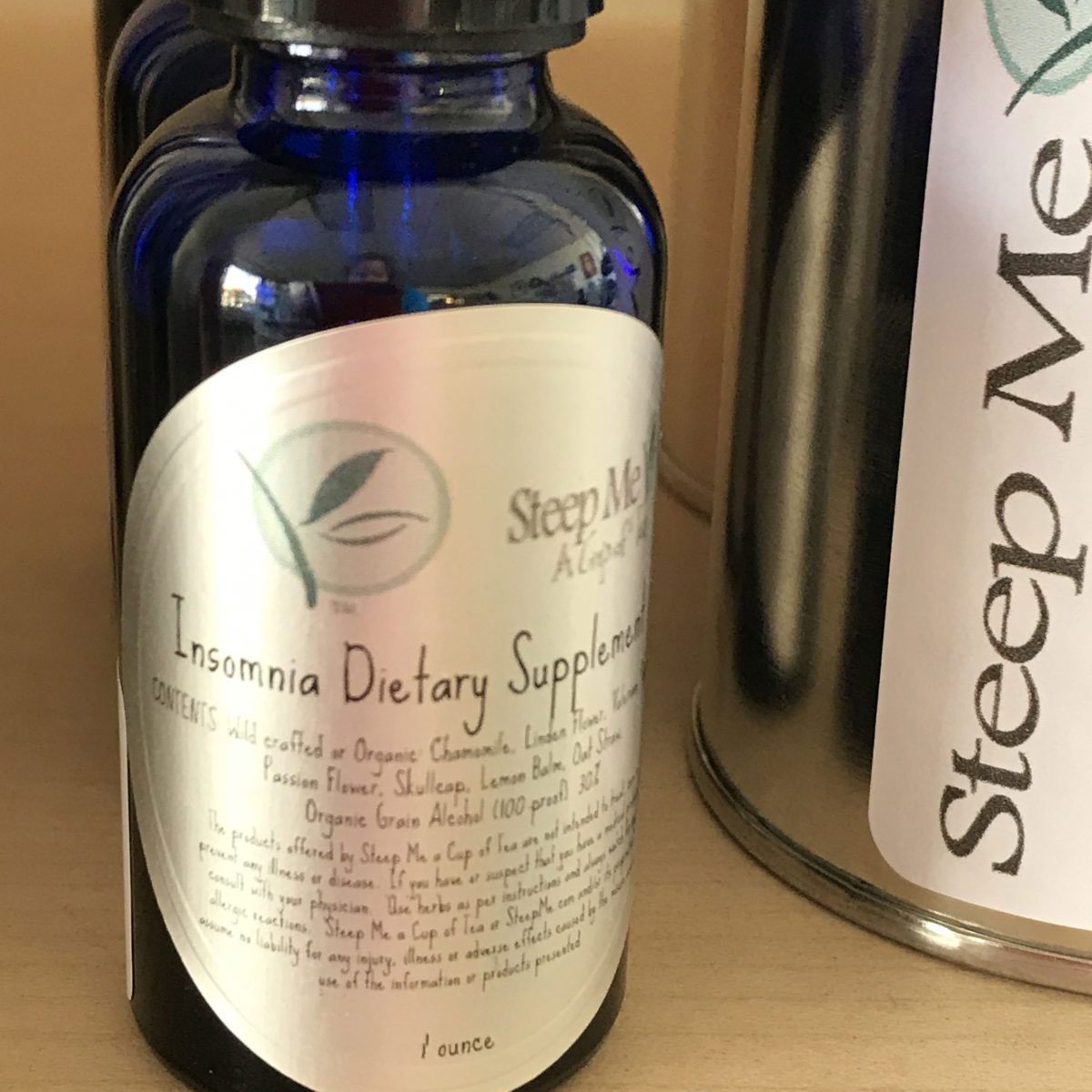 Insomnia Tincture he Steep Me Insomnia Helper is a very strong all natural sleep aid.  This tincture should be taken about 1/2 hour before bedtime.