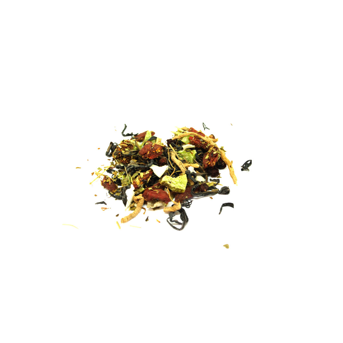 Cup of Ambition Tea We also added the fruit of Kiwi to give it a great flavorful taste combined with Coconut to round out the earthy-ness of the Polygala.