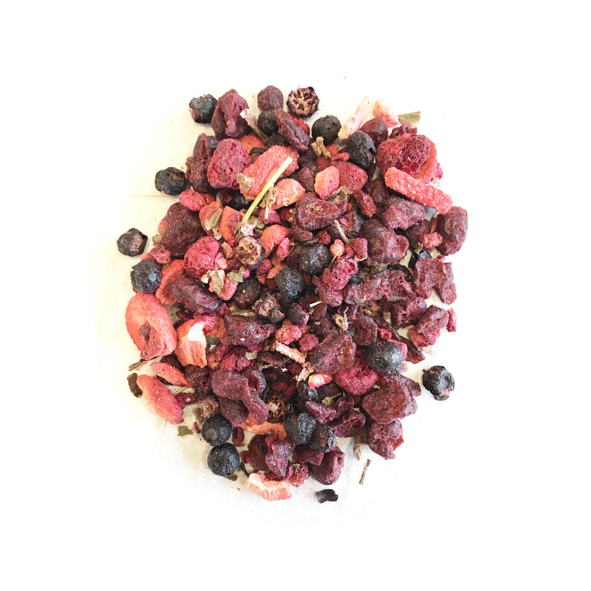 Berry Plush Herbal Tea Caffeine Free Fruit Pieces and Hibiscus