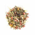 Strawberry Sunrise Green Tea Chinese Sencha Green with Freeze Dried Strawberry to the tartness of Lemon Grass and Lemon Peel.  