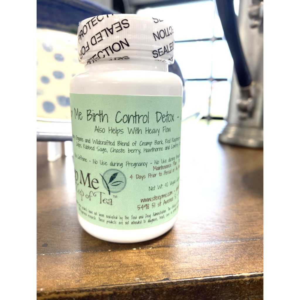 Birth Control Detox Capsules Steep Me Tea Apothecary Caffeine Free