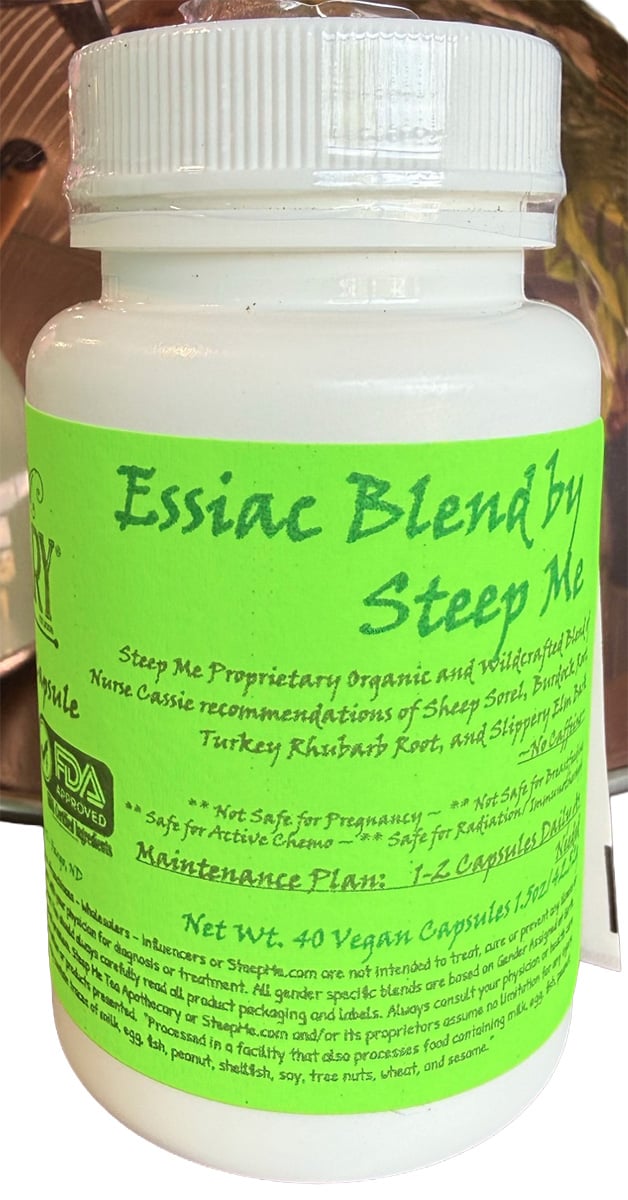 Essiac Capsules Essiac Blend by Steep Me ~ Cancer Care Capsules ~~ GRAS Certified Ingredients - Image 1
